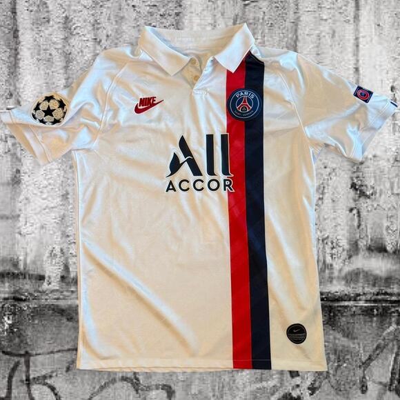 Paris Saint-Germain Nike Dri-Fit Mbappe #7 UCL Jersey – White – Men’s M - Picture 1 of 8